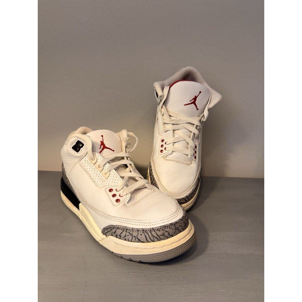 Nike Air Jordan 3 Retro GS White Cement Reimagined Size 6.5 Youth/ Men's Shoes